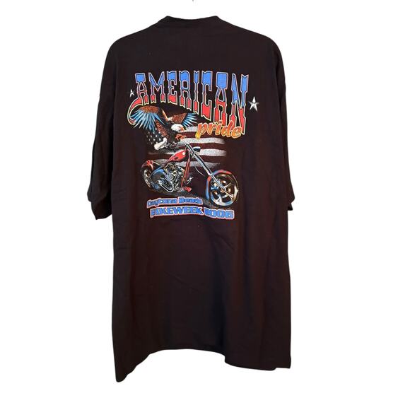 Men’s American Pride Motorcycle Graphic T-shirt 2X Cotton 2006 Vintage Zion - Picture 4 of 8